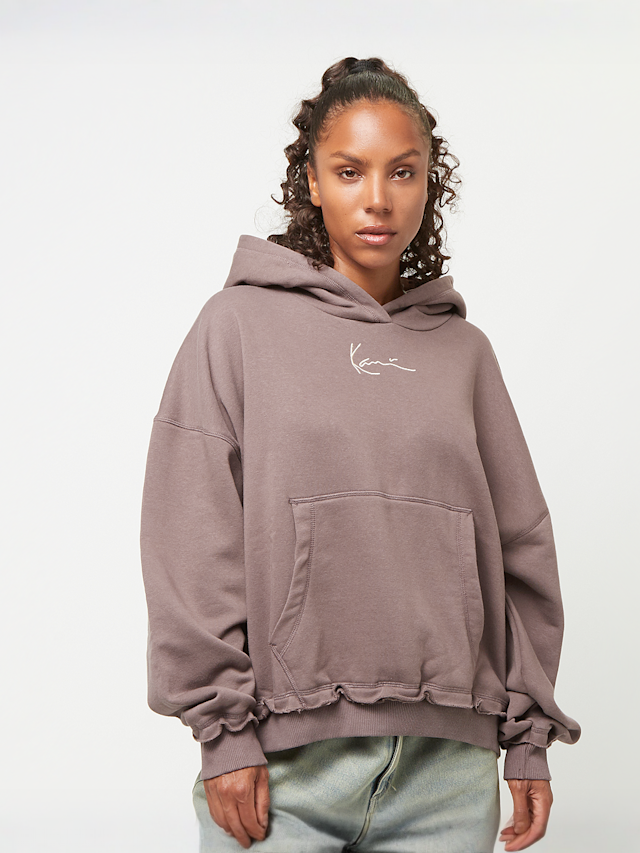 Karl Kani, Small Signature Washed Oversized Hoodie, brown, Image 1 of 5