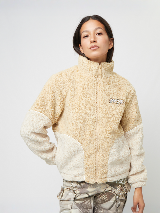 Karl Kani, Sport Patch Teddy Block Trackjacket, beige, Image 1 of 4