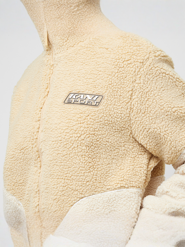 Karl Kani, Sport Patch Teddy Block Trackjacket, beige, Image 3 of 4