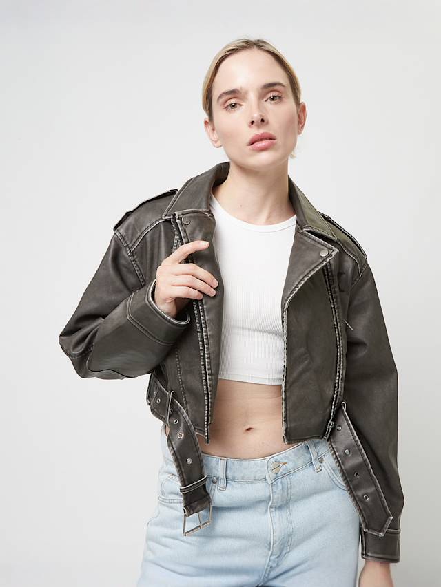 Karl Kani, OG Short Biker Jacket, grey, Image 1 of 4