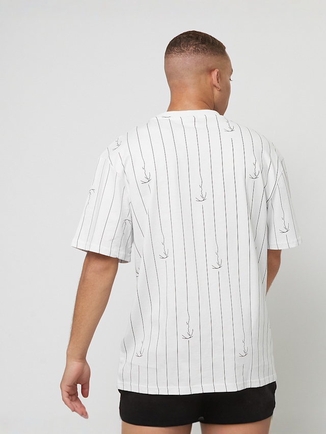 Karl Kani, Small Signature Logo Pinstripe Tee, white, Image 2 of 4
