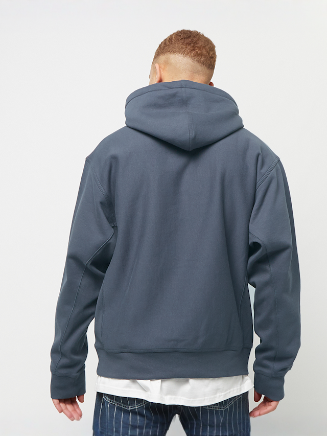 Carhartt WIP, Hooded American Script Sweatshirt  Zeus, blue, Image 2 of 4
