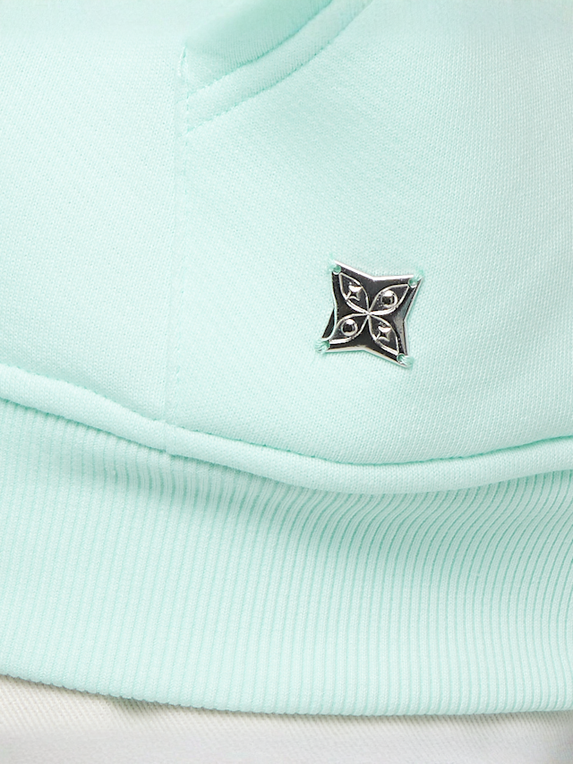 PEQUS, Chest Logo Zip-Hoodie, turquoise, Image 4 of 5
