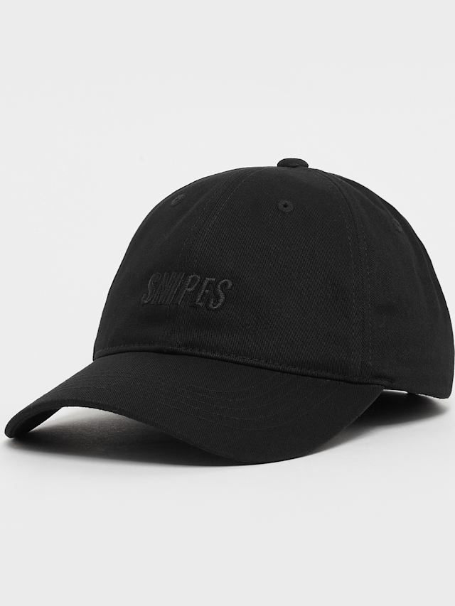 SNIPES, Slanted Logo Contrast Strap Baseball Cap, czarny, Obraz 1 z 4