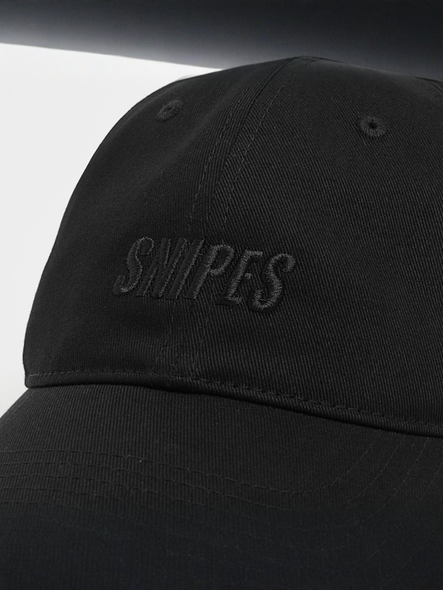 SNIPES, Slanted Logo Contrast Strap Baseball Cap, czarny, Obraz 4 z 4