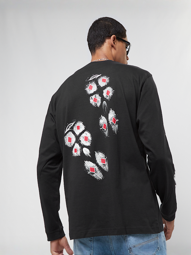 New Balance, 9060 Sole Print Long Sleeve T-Shirt, zwart, Afbeelding 1 van 6