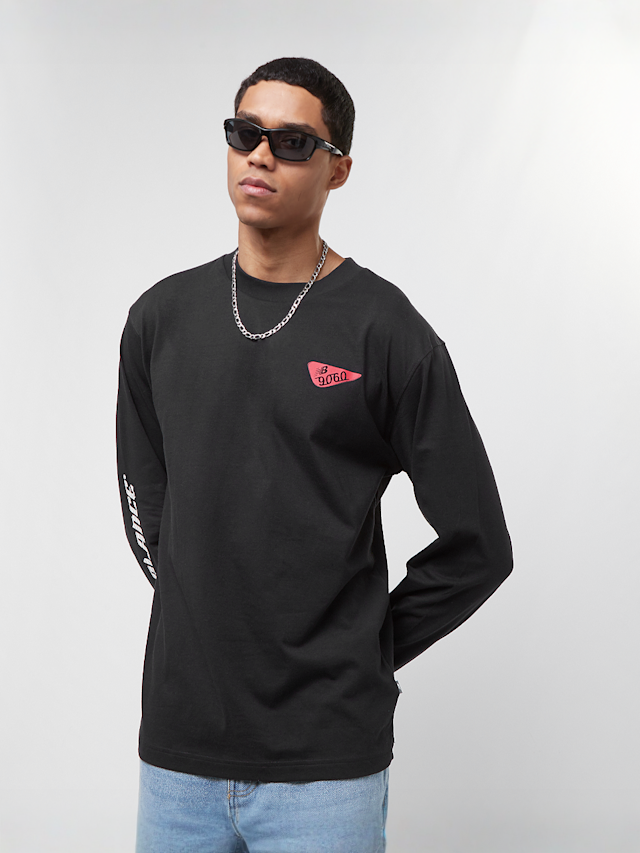 New Balance, 9060 Sole Print Long Sleeve T-Shirt, zwart, Afbeelding 2 van 6
