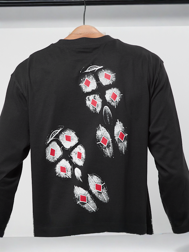 New Balance, 9060 Sole Print Long Sleeve T-Shirt, zwart, Afbeelding 5 van 6