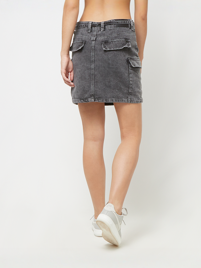 2Y STUDIOS, Nisha Pocket Skirt, grey, Image 2 of 7