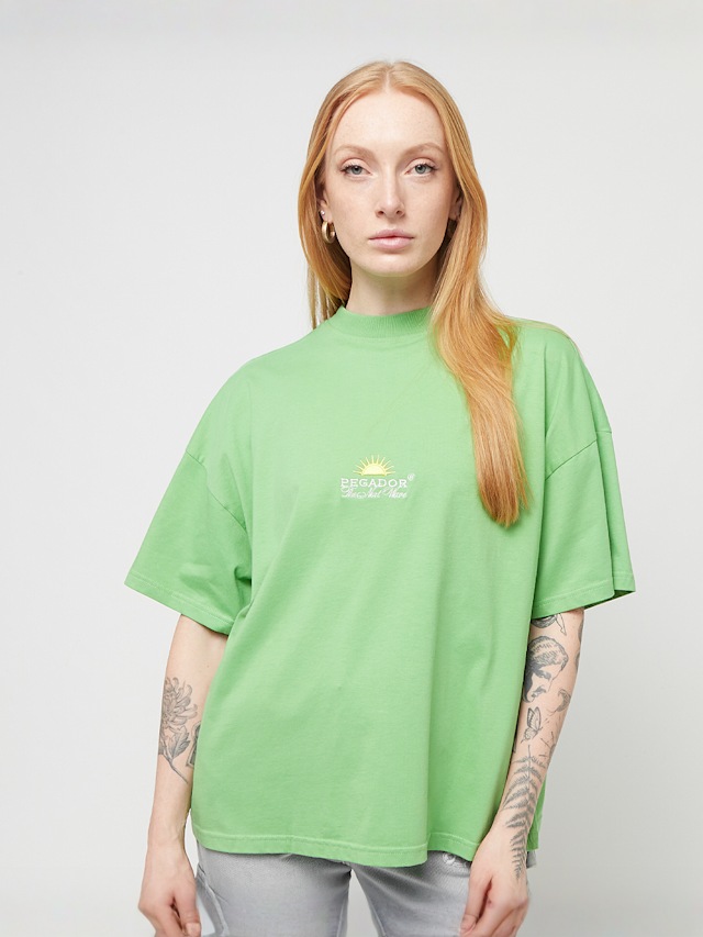Pegador, Flora Heavy Oversized Tee, groen, Afbeelding 2 van 5