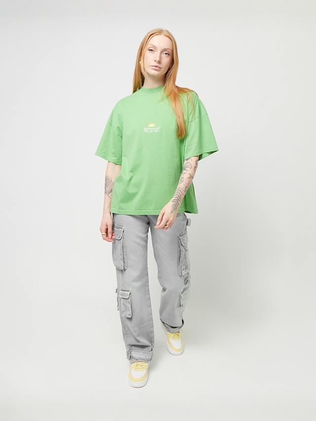 Pegador, Flora Heavy Oversized Tee, groen, Afbeelding 5 van 5