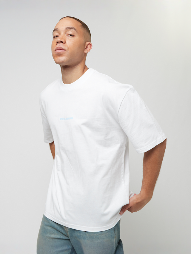 Pegador, Colne Logo Oversized Tee, white, Image 2 of 5