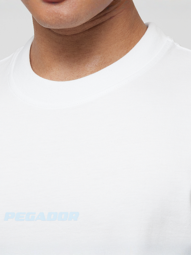 Pegador, Colne Logo Oversized Tee, white, Image 3 of 5