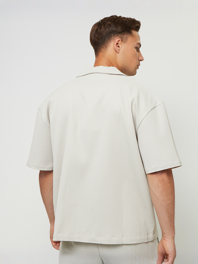 Pegador, Troy Plissee Summer Shirt, grey, Image 2 of 4