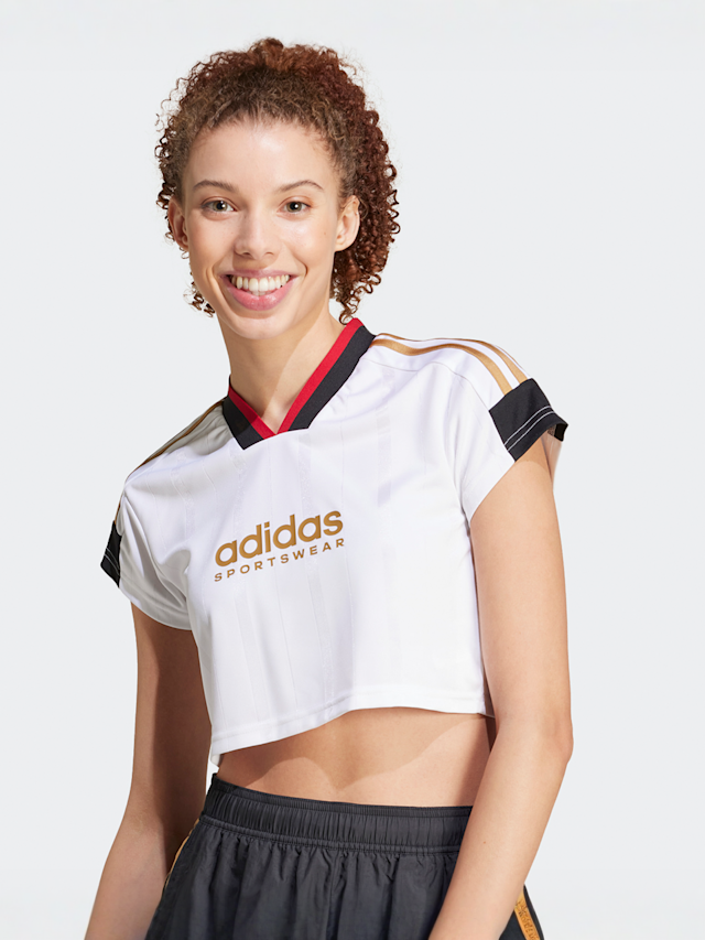 adidas Originals, Tiro Cut 3-Stripes Crop Top, wit, Afbeelding 1 van 4
