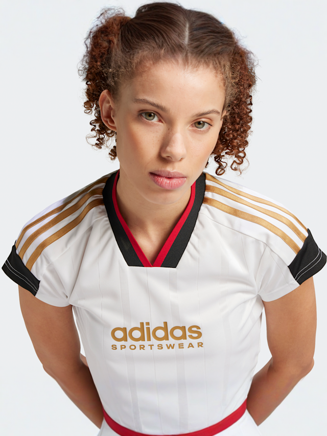 adidas Originals, Tiro Cut 3-Stripes Crop Top, wit, Afbeelding 3 van 4