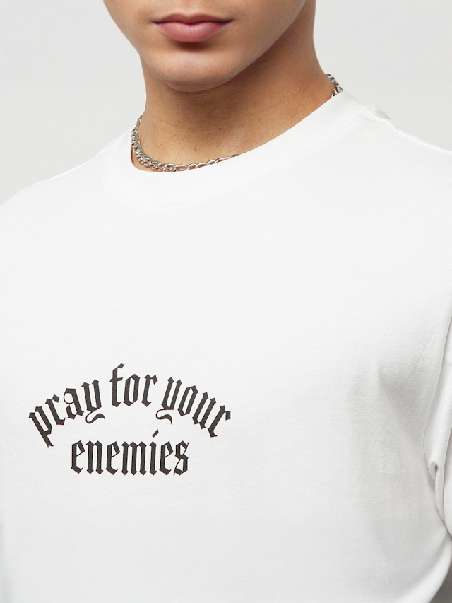 Mister Tee, Pray For Your Enemies Tee, white, Image 3 of 5