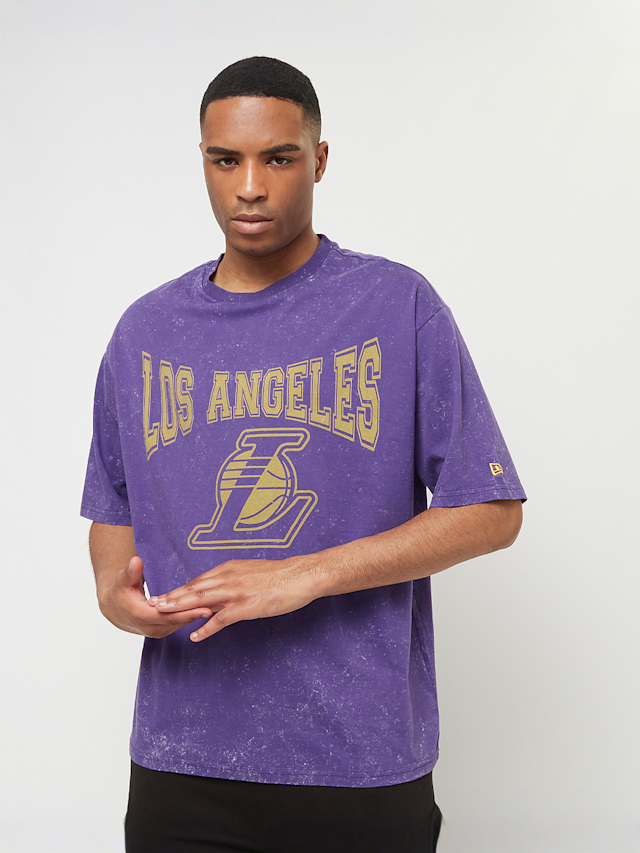 New Era, NBA Washed Oversized Tee Los Angeles Lakers, purple, Image 1 of 5