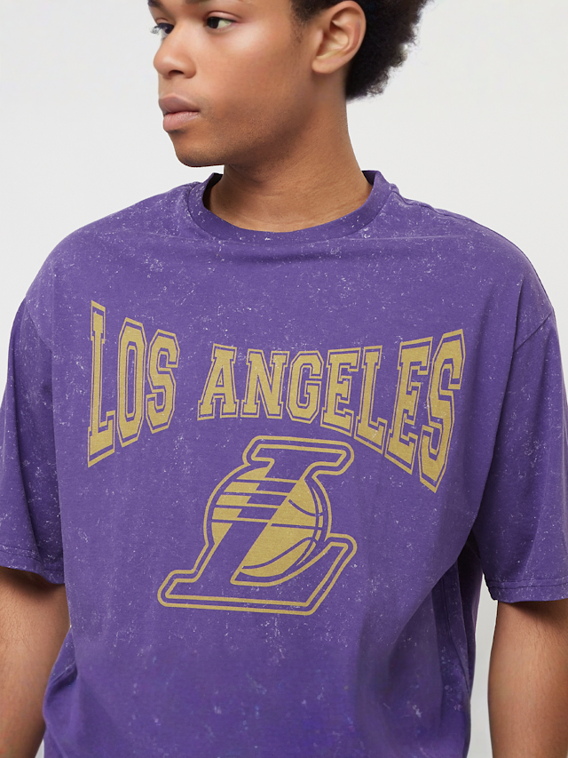 New Era, NBA Washed Oversized Tee Los Angeles Lakers, purple, Image 3 of 5