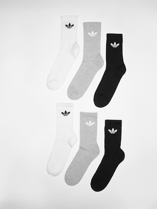 adidas Originals, Solid Crew Socks (6 Pack), multicolor, Afbeelding 1 van 2