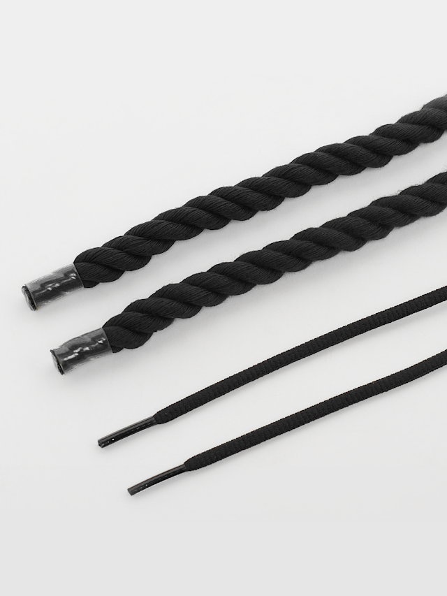 BAGGY, Rope Laces 10mm Set 100cm, black, Image 2 of 2