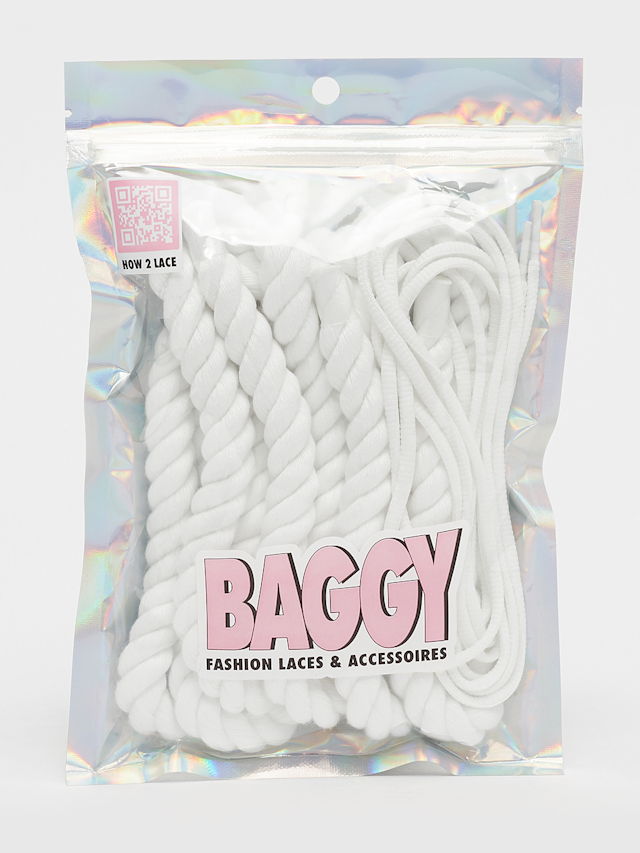 BAGGY, Rope Laces 14mm Set 120cm, white, Image 1 of 2