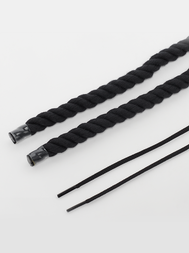 BAGGY, Rope Laces 14mm Set 100cm, black, Image 2 of 2