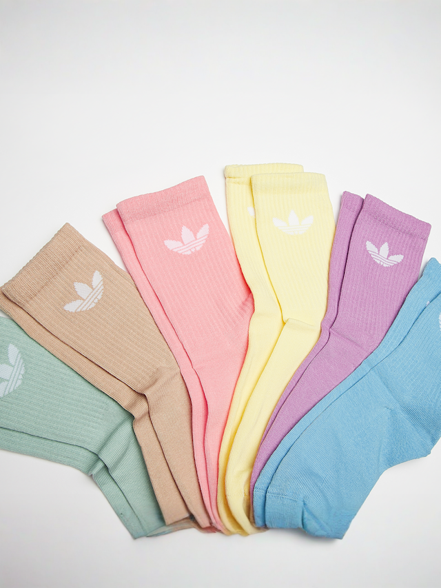 adidas Originals, 6 PACK - Trefoil Cushion Crew Socks, multicolor, Afbeelding 2 van 2