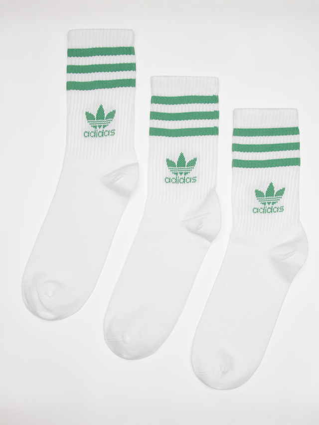 adidas Originals, Skarpety Crew adicolor (3 Pack), biały, Obraz 1 z 2