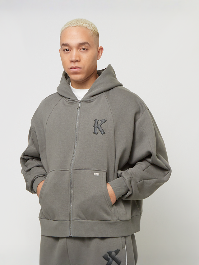 Karl Kani, Boxy Full Zip Hoodie, grey, Image 1 of 4