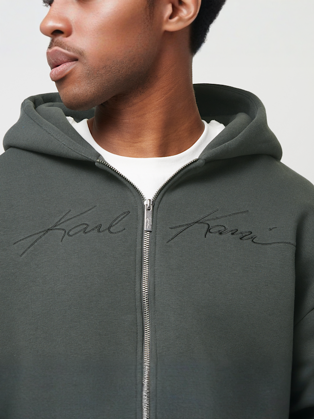 Karl Kani, Autograph Heavy Sweat OS Ziphoodie, grey, Image 3 of 4
