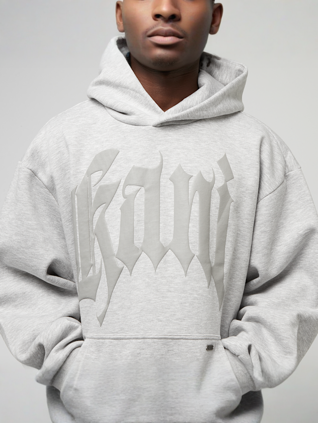 Karl Kani, Puffy Oversized Hoodie, grey, Image 3 of 4
