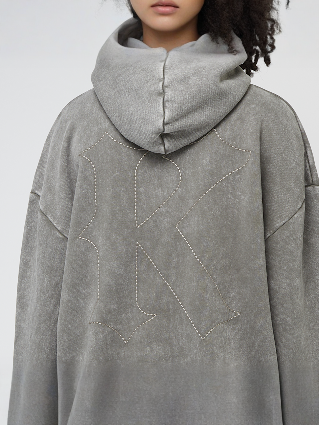 Karl Kani, Oversized Hoodie, grey, Image 3 of 5