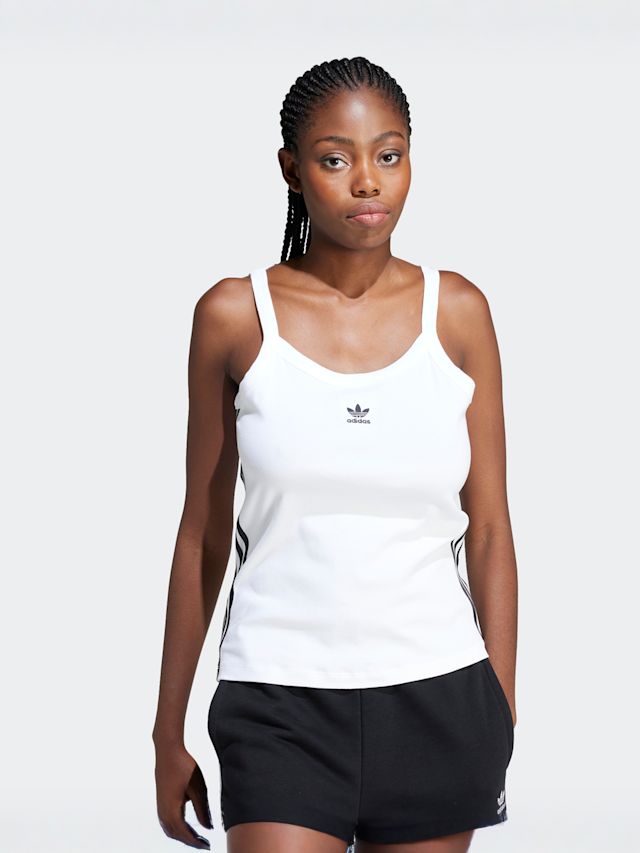 adidas Originals, 3-Stripes Tanktop, wit, Afbeelding 1 van 4