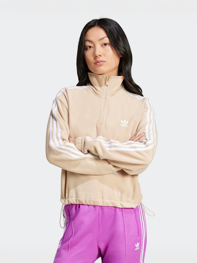 adidas Originals, Polar Fleece Half Zip, beige, Image 1 of 5
