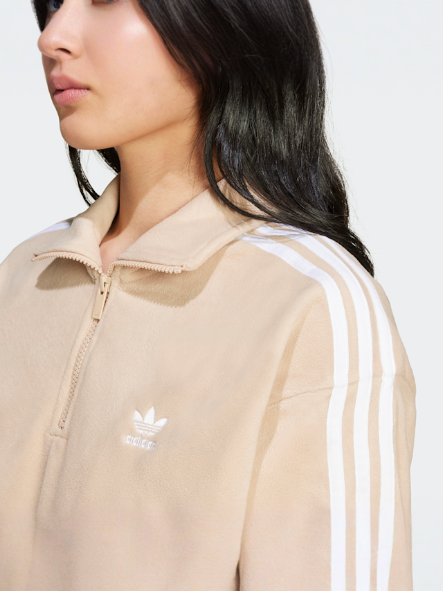 adidas Originals, Polar Fleece Half Zip, beige, Image 3 of 5