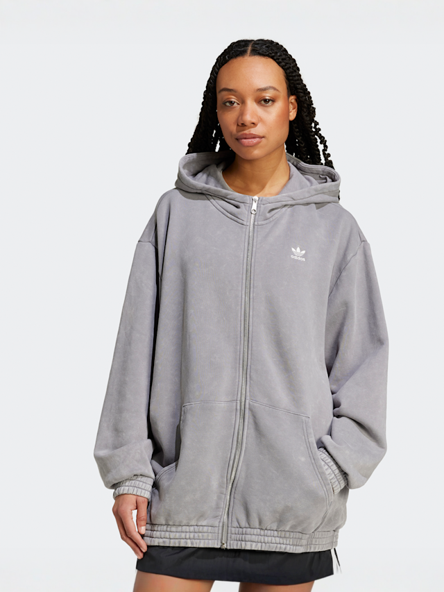 adidas Originals, Wash Zip Hoodie, grey, Image 1 of 5