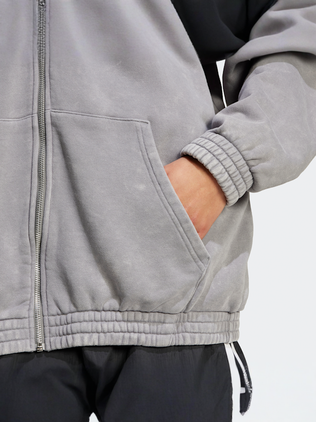 adidas Originals, Wash Zip Hoodie, grey, Image 4 of 5