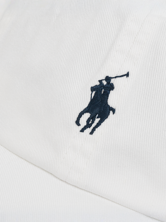Polo Ralph Lauren, Cotton Chino Baseball Cap, white, Image 4 of 4