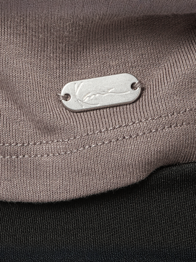 Karl Kani, Small Metal Plate Off Shoulder Longsleeve, brown, Image 3 of 4