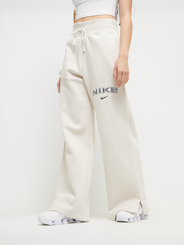 Nike, Sportswear Phoenix High-Rise Logo Wide Leg Pants, beige, Image 1 of 4