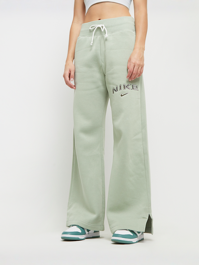 Nike, Sportswear Phoenix High-Rise Logo Wide Leg Pants, green, Image 1 of 4