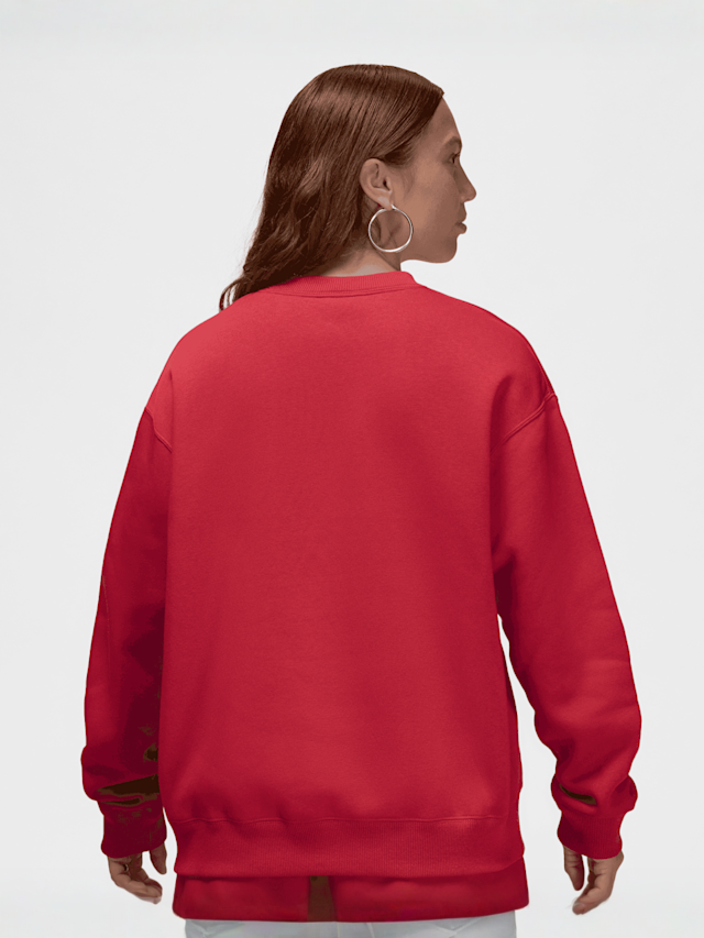 Jordan, Brooklyn Fleece Crew-Neck Sweatshirt, red, Image 2 of 5