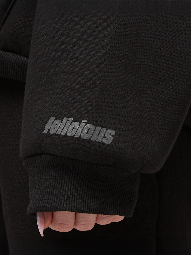 Felicious, Oversized Sweatjacket, czarny, Obraz 5 z 6