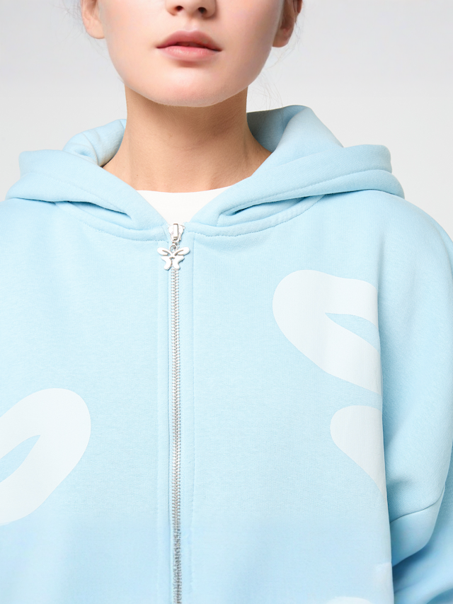 Felicious, Feli Oversized Sweatjacket, blauw, Afbeelding 3 van 5