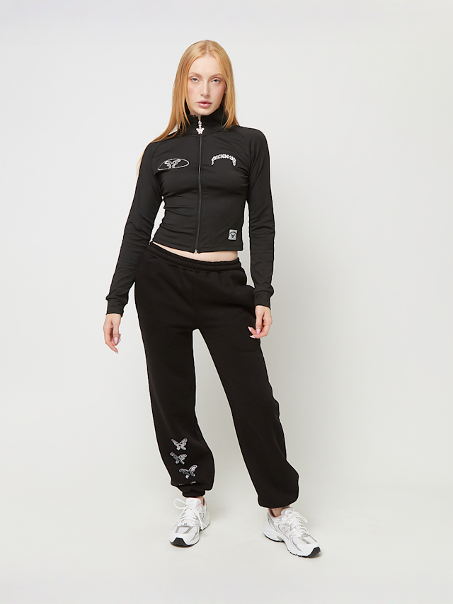 Felicious, Cropped Jersey Cardigan, czarny, Obraz 4 z 4