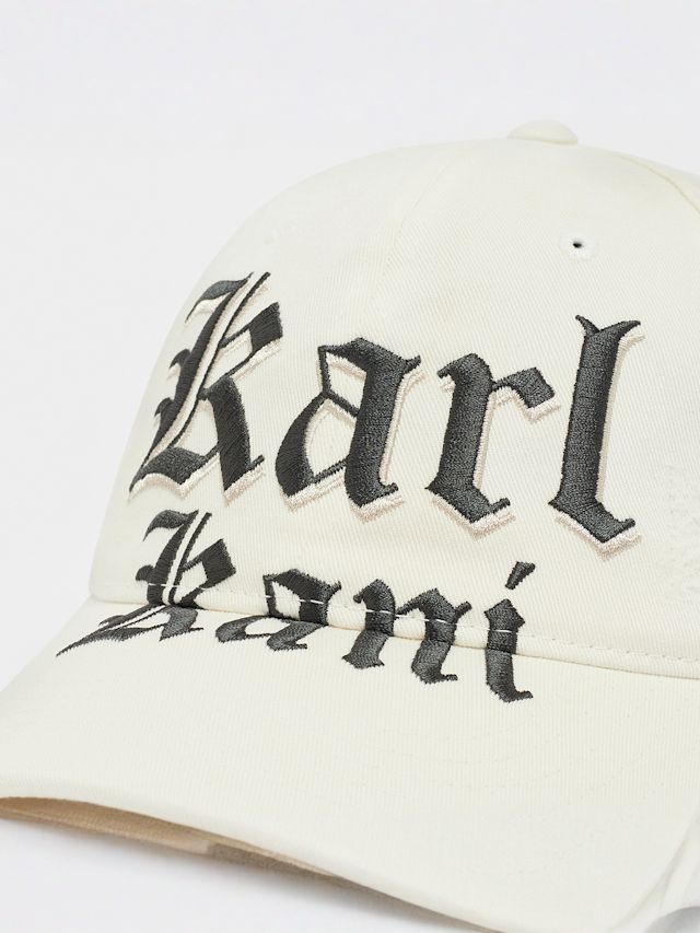 Karl Kani, Old English Distress Baseball Cap, beige, Image 4 of 5