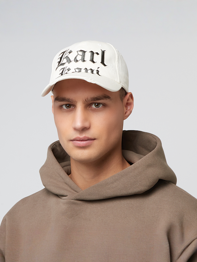 Karl Kani, Old English Distress Baseball Cap, beige, Image 5 of 5