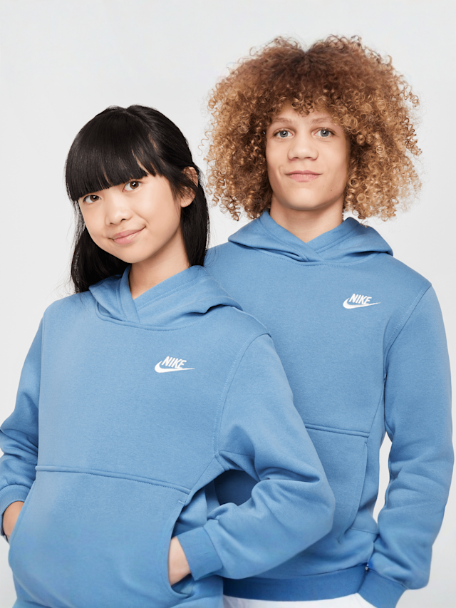 Nike, Sportswear Club Fleece Hoodie, blue, Image 3 of 6