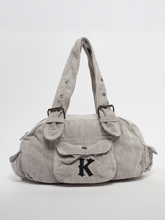Karl Kani, Embroidery Corduroy Shoulder Bag, beige, Afbeelding 1 van 5